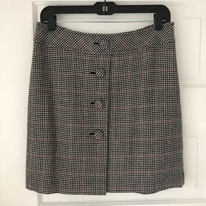 Ann Taylor Loft NWT houndstooth lined mini skirt 4